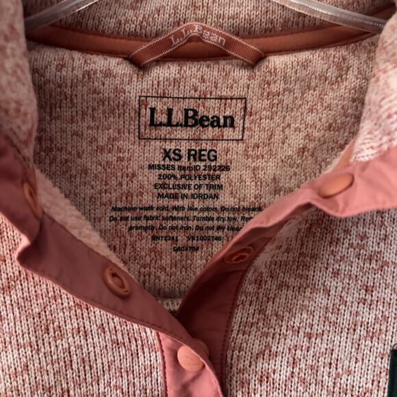 LL Bean Sweater Fleece Half Button Pullover - Picture 4 of 5